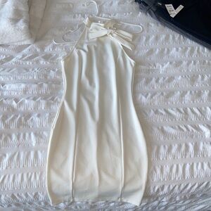 Windsor white cream halter neck dress